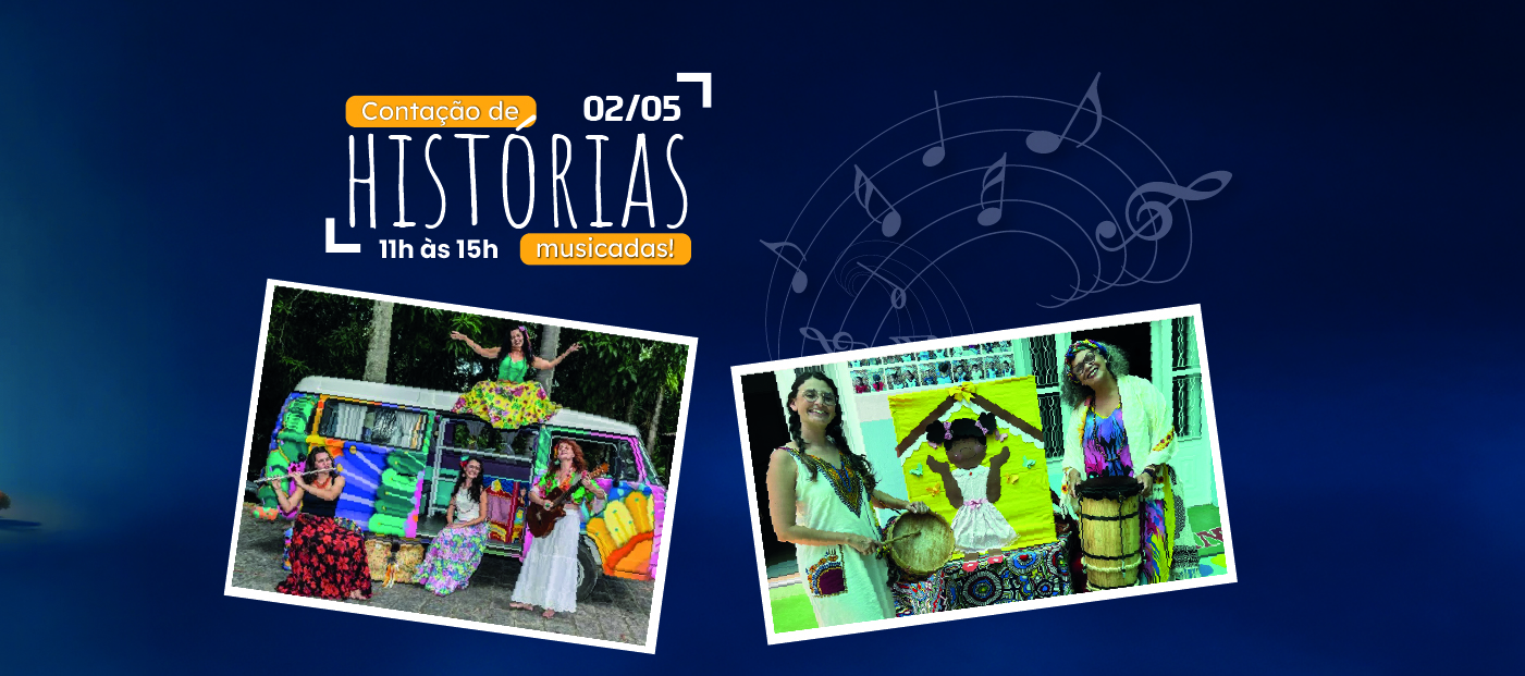 Contação de Histórias Musicadas, aqui no The Mall